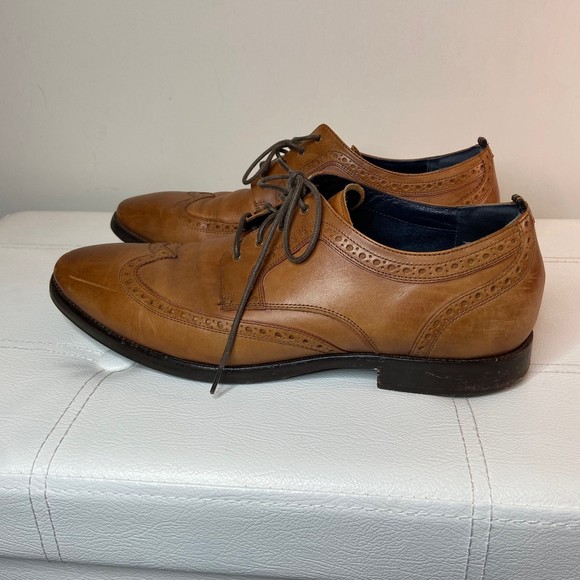 Cole Haan Grand Os Cognac Brown Wingtip Oxfords Size 11.5 main image 10